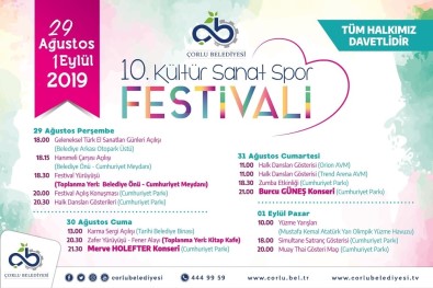 Çorlu'da 10. Kültür Ve Sanat Festivali İçin Geri Sayım Başladı