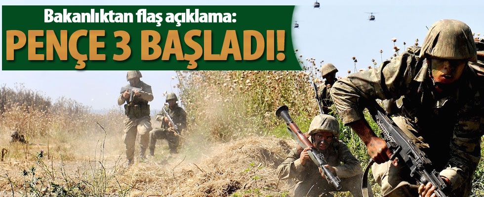 Irak'ın kuzeyinde Pençe-3 operasyonu başlatıldı!