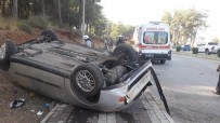 SARıLAR - Virajı Alamayan Araç Takla Attı Açıklaması 2 Yaralı