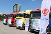 FIRAT KALKANI - Kayseri'den 10 Yardım Tırı, Dualarla Uğurlandı