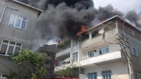 YAKIT DEPOSU - Çatıyı Saran Alevler Yandaki Binaya Sıçradı, Ekipler Alarma Geçti