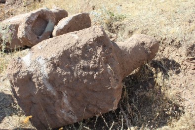 Erzurum'da Koç Başlı Mezar Taşları Bulundu