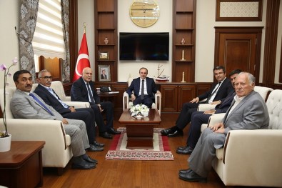 Erzurum Valisi Okay Memiş, Vali Cüneyt Epcim'i Ziyaret Etti