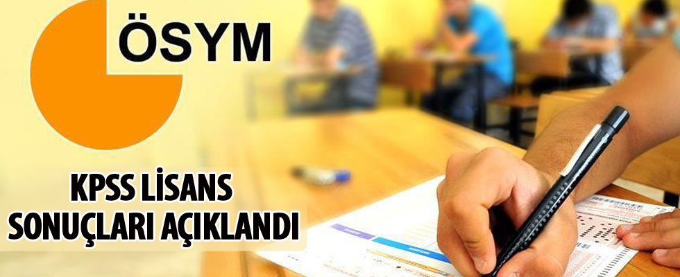 KPSS lisans sonuçları açıklandı