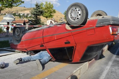 Malatya'da Otomobil Takla Attı Açıklaması 1 Yaralı