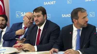 Saadet Partisi İl Başkanları Ve İl Müfettişleri Toplantısı