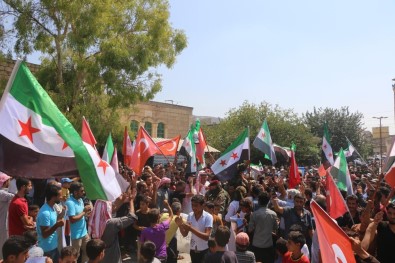 Afrin'de Türkiye'ye Destek Yürüyüşü