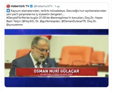 AK Partili Gülaçar, Habertürk TV Konuğu