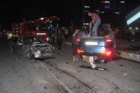 İki Otomobil Çarpıştı, Biri Takla Attı Açıklaması 3 Yaralı