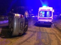 Kontrolden Çıkan Otomobil Devrildi Açıklaması 2 Yaralı