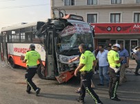 Otobüs Otobüse Çarptı Açıklaması 12 Yaralı