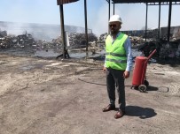 İŞ MAKİNESİ - Denizli'deki Atıktan Türetilmiş Yakıt Tesisindeki Yangında Zarar 500 Bin TL