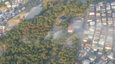 İzmir'de Yerleşim Yerlerine Yakın Alanda Korkutan Orman Yangını