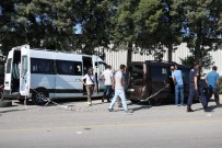 KARAAĞAÇLı - Manisa İşçi Servisi Hafif Ticari Araçla Çarpıştı Açıklaması 16 Yaralı