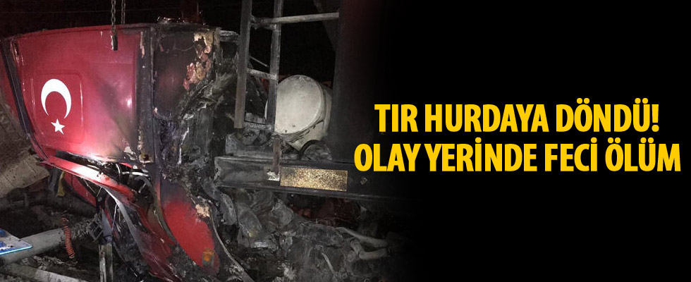 Konya’da TIR bariyerlere çarptı: 1 ölü