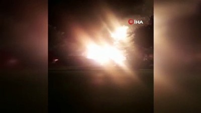 Girne'de Kaza Yapan Araçta Patlama