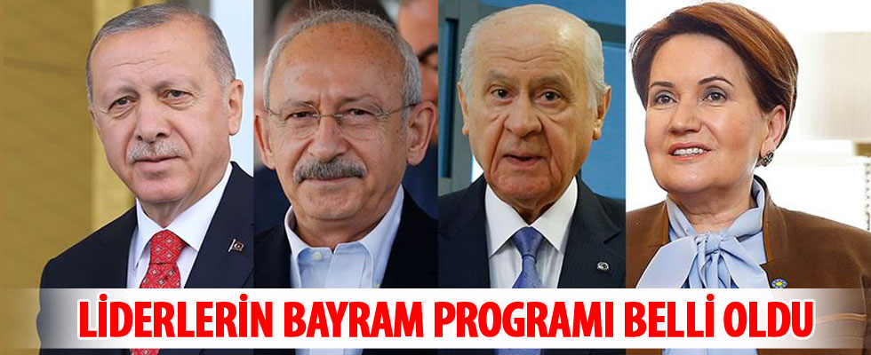 Liderlerin bayram programı belli oldu