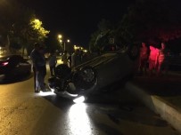 Otomobil Takla Attı Açıklaması 1 Yaralı