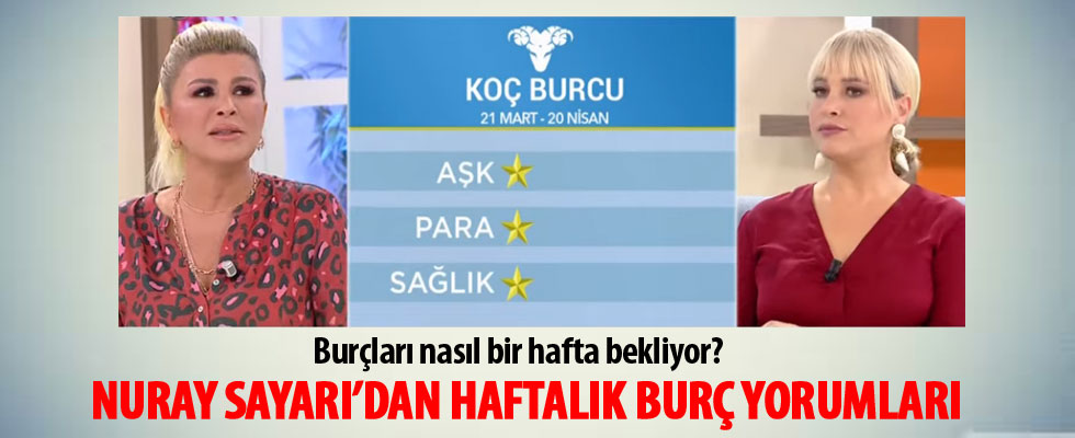 Nuray Sayarı’dan haftalık burç yorumları