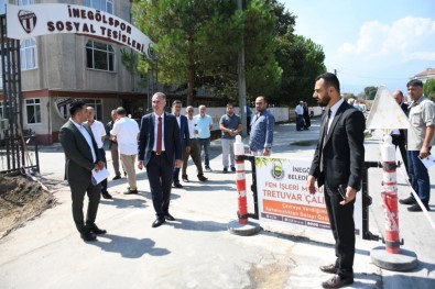 İnegöl Belediyesi'nden Burhaniye Mahallesi'ne Otopark Ve Parke Taşı