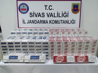 Sivas'ta 17 Bin 670 Paket Kaçak Sigara Ele Geçirildi