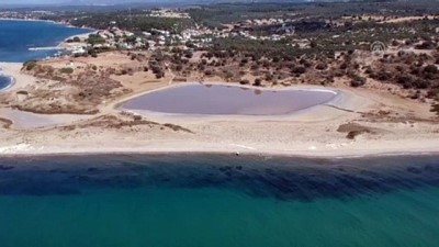 Çanakkale'nin 'Pembe Göl'ü Ziyaretçilerini Bekliyor