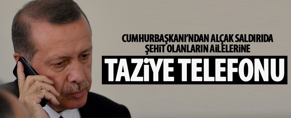 Cumhurbaşkanı Erdoğan, şehit ailelerine başsağlığı diledi