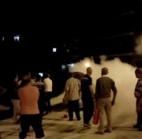KARAHASANLı - Yanan Aracının Başında Polisle Tartıştı Ardından Kıyafetlerini Çıkarıp Kaçtı