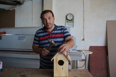 'Bir Kuşta Sen Barındır' Sloganıyla Kuşlara Ev Yaptı