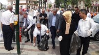 SİYASİ PARTİ - İnegöl Protokolü Sokaklardan Çöp Topladı