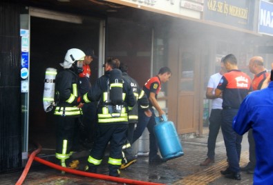 Menteşe'de İş Hanında Yangın