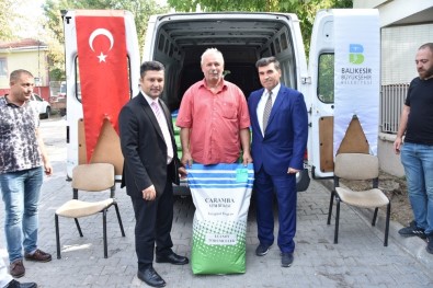 Çiftçiye Büyükşehirden Yemlik Tohum