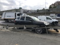 SEYRANTEPE - Lüks cip bariyerlere ok gibi saplandı