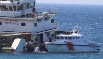 Bozcaada'da Karaya Vuran Gemi Sahil Güvenlik Tarafından Kontrol Edildi Haberi