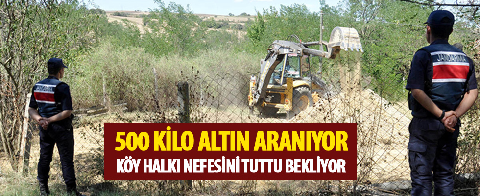 Malkara'da, '500 kilo altın' iddiasıyla resmi kazı