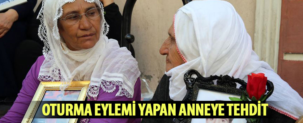Oturma eylemi yapan Diyarbakırlı anneye tehdit