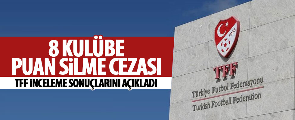 TFF'den puan silme cezası!