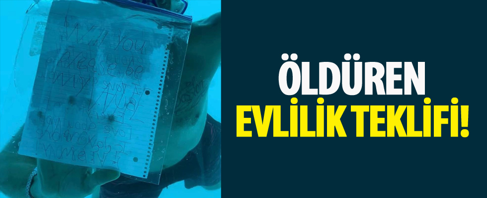 Su altında evlilik teklif ederken boğuldu