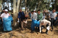 ADANALıOĞLU - Başkan Gültak, Adanalıoğlu Ormanlık Alanında Çöp Topladı
