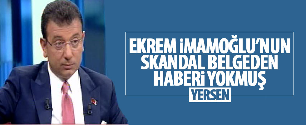 Ekrem İmamoğlu'ndan skandal belgeyle ilgili açıklama!