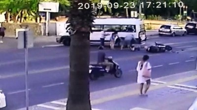 Trafik Kazası Güvenlik Kamerasında