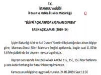 MARMARA EREĞLISI - İstanbul Valiliğinden Deprem Açıklaması