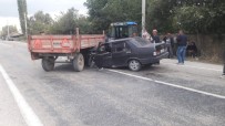 Afyonkarahisar'da Traktör İle Otomobil Çarpıştı Açıklaması 5 Yaralı
