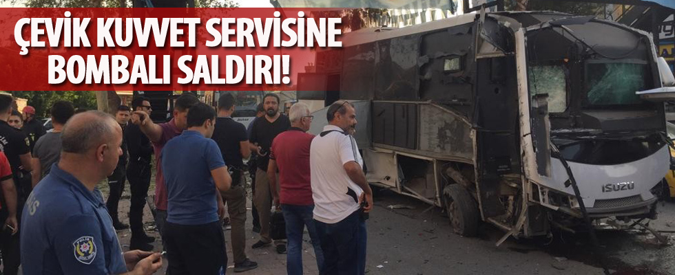 Çevik kuvvet servisine bombalı saldırı