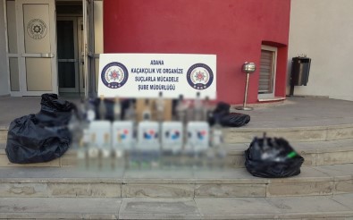 Adana'da Kaçak Sigara Ve İçki Operasyonu