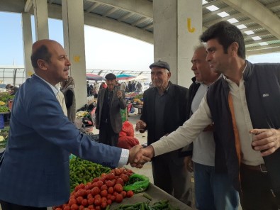 Başkan Bozkurt'tan Kapalı Pazar Yeri Esnaflarına Ziyaret