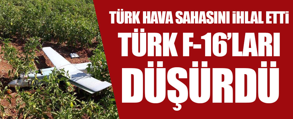 Türk hava sahasını 6 kez ihlal eden  İHA, düşürüldü