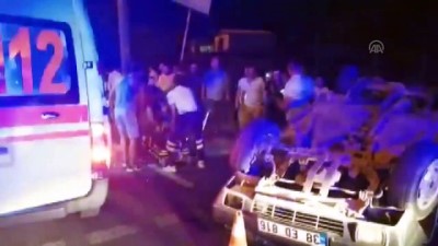 Aydın'da İki Otomobil Çarpıştı Açıklaması 6 Yaralı
