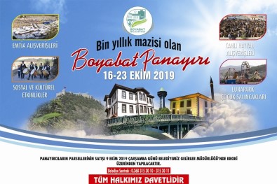 Boyabat Panayırı 16 Ekim'de