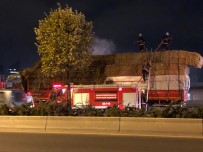 Başkent'te Saman Yüklü Kamyon Alev Alev Yandı